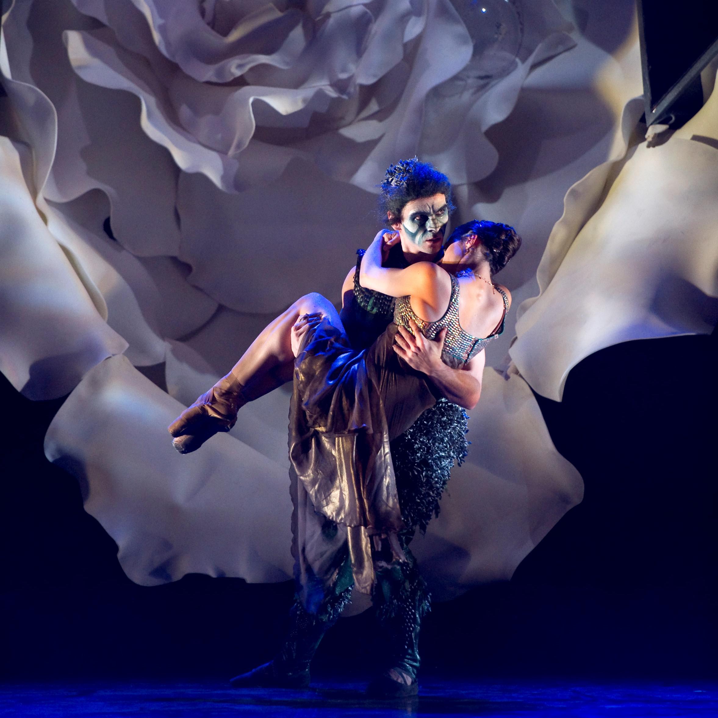A photo of Northern Ballet dancers Ashley Dixon and Martha Leebolt in David Nixon OBE's Beauty &amp; the Beast. Photo Bill Cooper, 2011.